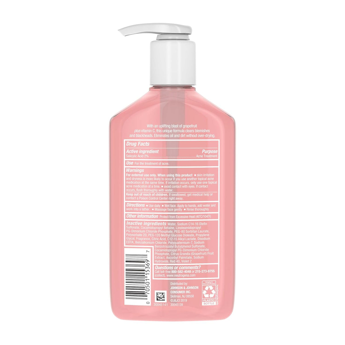 Neutrogena Oil-Free Acne Wash Pink Grapefruit – Streamlined Daily Cleanser for an Uncluttered, Intentional Skincare Shelf