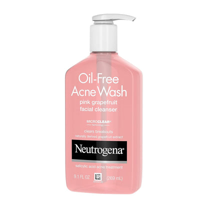 Neutrogena Oil-Free Acne Wash Pink Grapefruit – Streamlined Daily Cleanser for an Uncluttered, Intentional Skincare Shelf