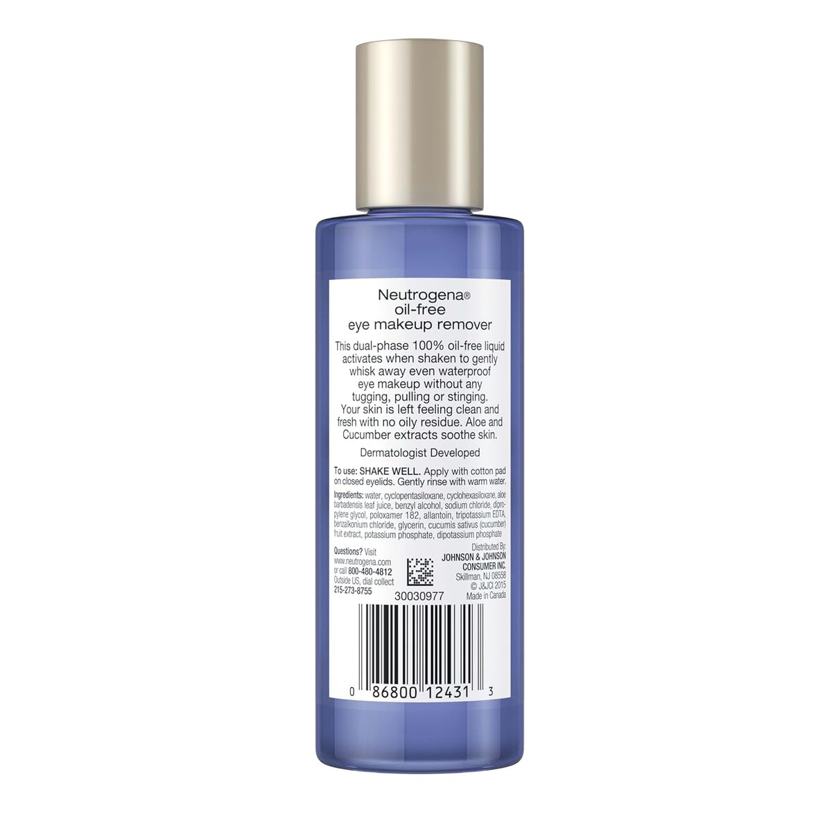 Neutrogena Oil-Free Eye Makeup Remover 4-Pack, Thoughtful Birthday Gift for Her with Gentle Waterproof Mascara Cleanser