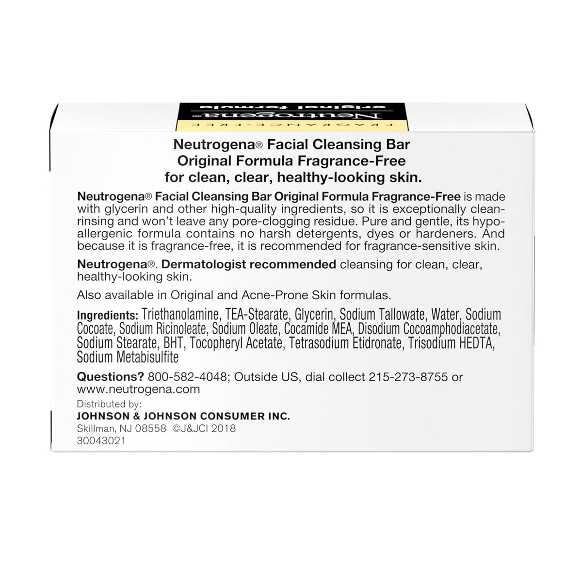 Neutrogena Original Transparent Facial Cleansing Bar – Thoughtful Skincare Gift for Mom with Sensitive Skin, Fragrance-Free Glycerin