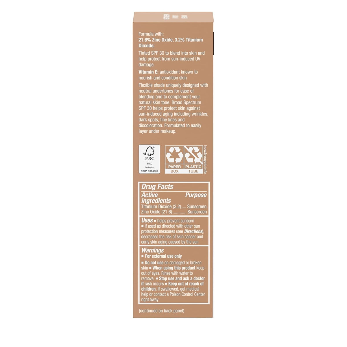 Neutrogena Purescreen+ Tinted Mineral Sunscreen – Water Resistant SPF 30 for Hiking, Beach, and Pool Days