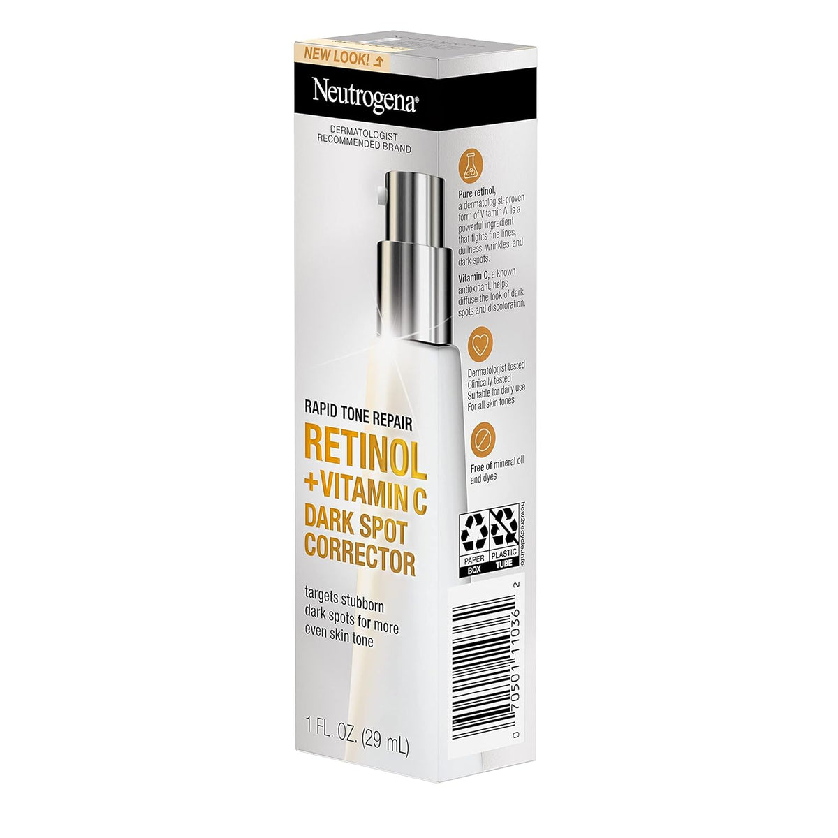 Neutrogena Rapid Tone Repair Retinol + Vitamin C Serum – Daily Brightening Ritual for an Even, Radiant Complexion