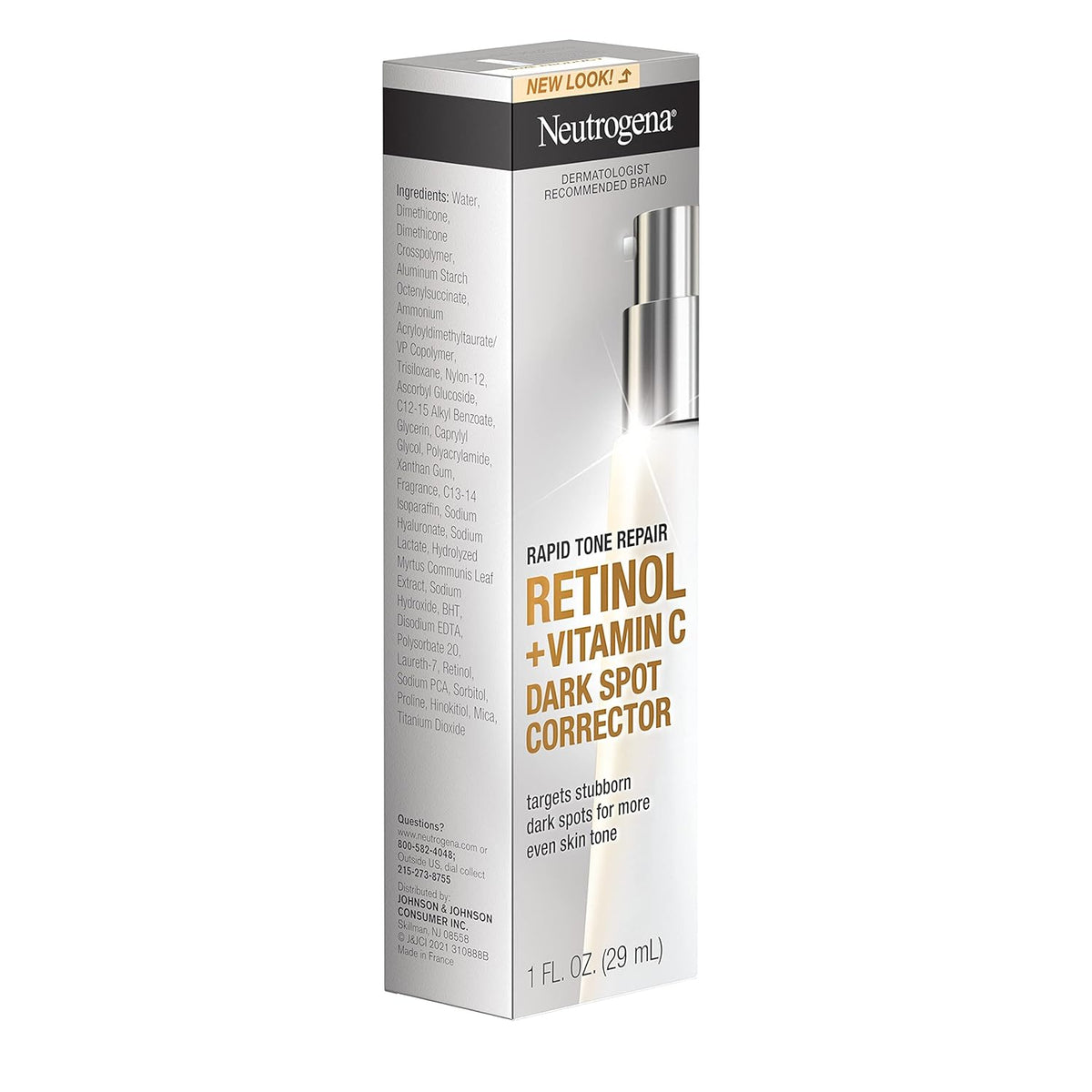 Neutrogena Rapid Tone Repair Retinol + Vitamin C Serum – Daily Brightening Ritual for an Even, Radiant Complexion
