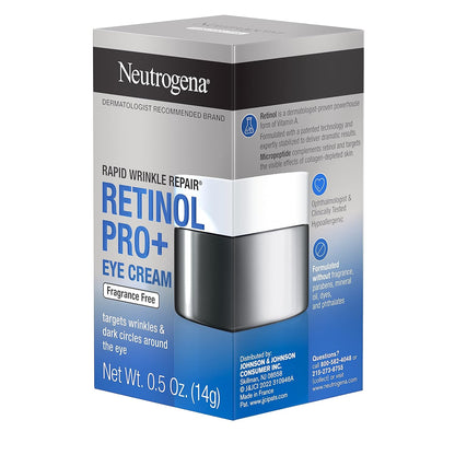 Neutrogena Rapid Wrinkle Repair Retinol Pro+ Eye Cream – Ophthalmologist-Tested Daily Treatment for Delicate Eyes