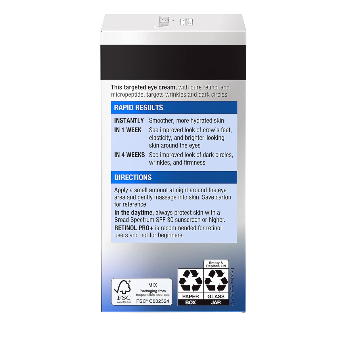 Neutrogena Rapid Wrinkle Repair Retinol Pro+ Eye Cream – Ophthalmologist-Tested Daily Treatment for Delicate Eyes