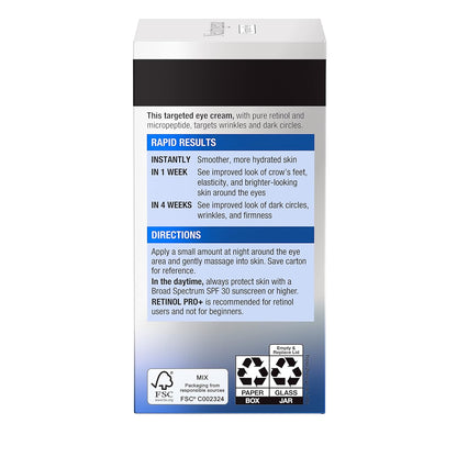 Neutrogena Rapid Wrinkle Repair Retinol Pro+ Eye Cream – Ophthalmologist-Tested Daily Treatment for Delicate Eyes