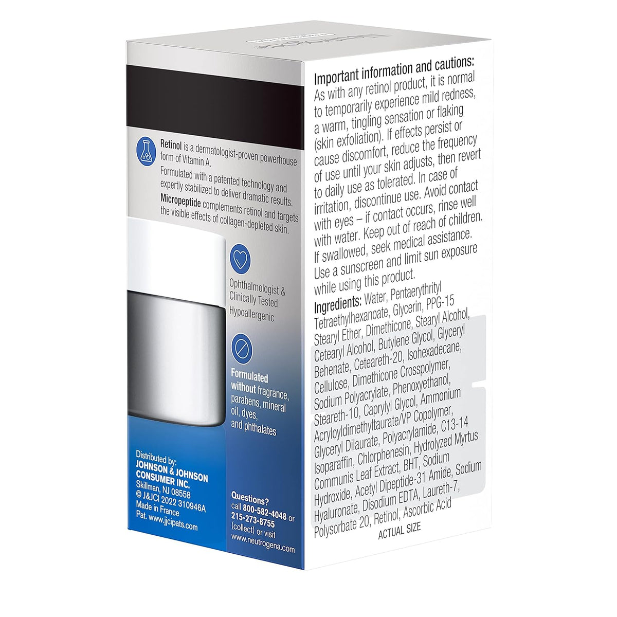 Neutrogena Rapid Wrinkle Repair Retinol Pro+ Eye Cream – Ophthalmologist-Tested Daily Treatment for Delicate Eyes