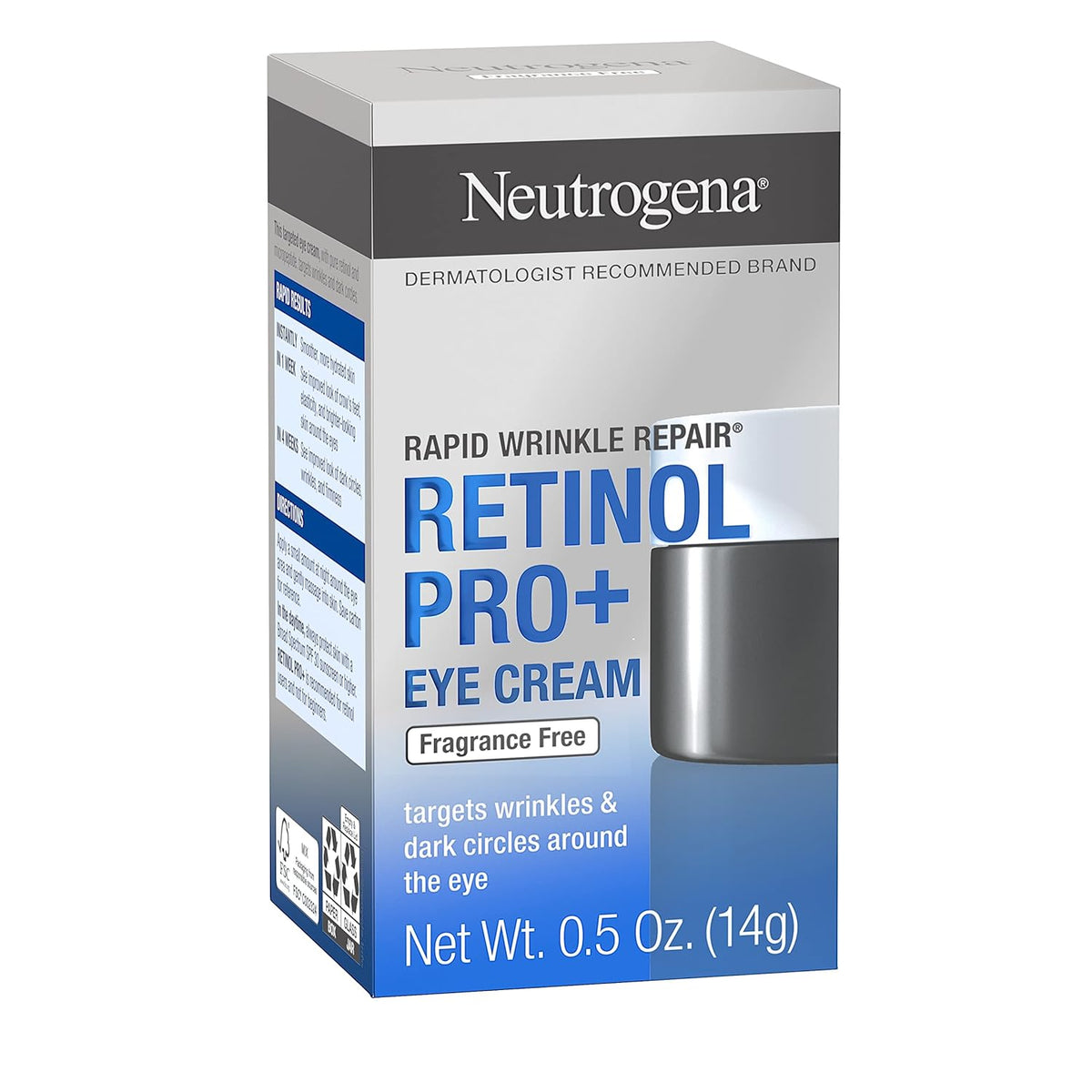Neutrogena Rapid Wrinkle Repair Retinol Pro+ Eye Cream – Ophthalmologist-Tested Daily Treatment for Delicate Eyes