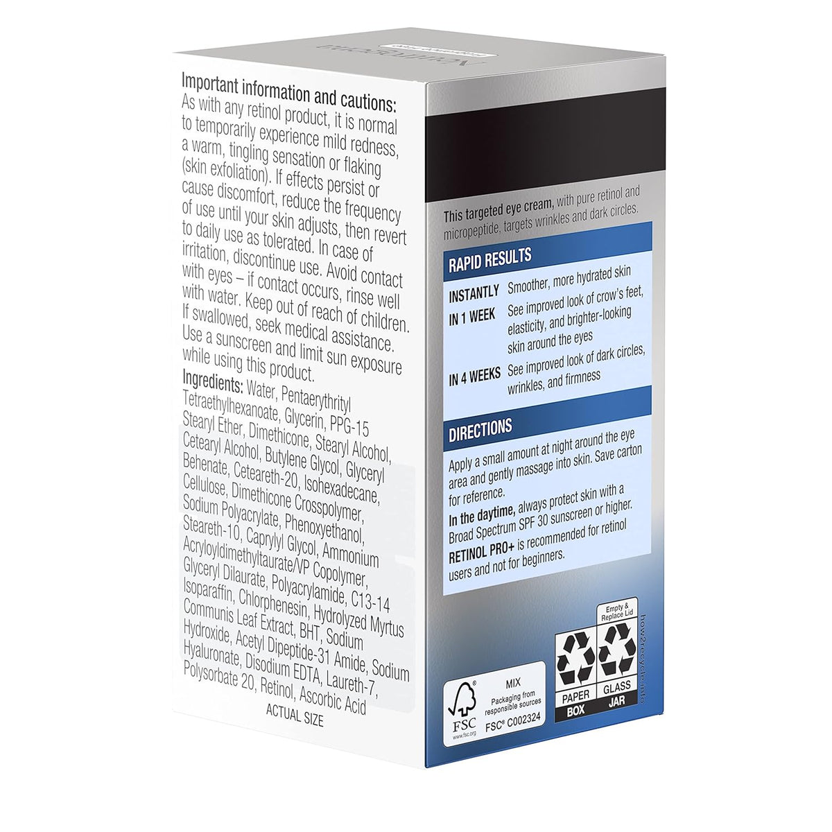 Neutrogena Rapid Wrinkle Repair Retinol Pro+ Eye Cream – Ophthalmologist-Tested Daily Treatment for Delicate Eyes