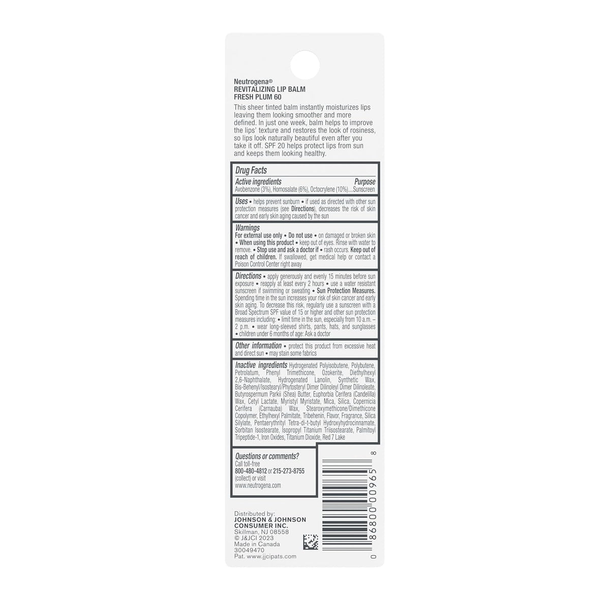 Neutrogena Revitalizing Tinted Lip Balm SPF 20 – Self-Care Nightstand Essential for Nightly Wind-Down Rituals