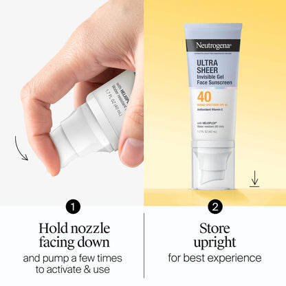Neutrogena Ultra Sheer Invisible Gel SPF 40 – Daily Morning Self-Care Ritual for a Calmer Vanity Routine