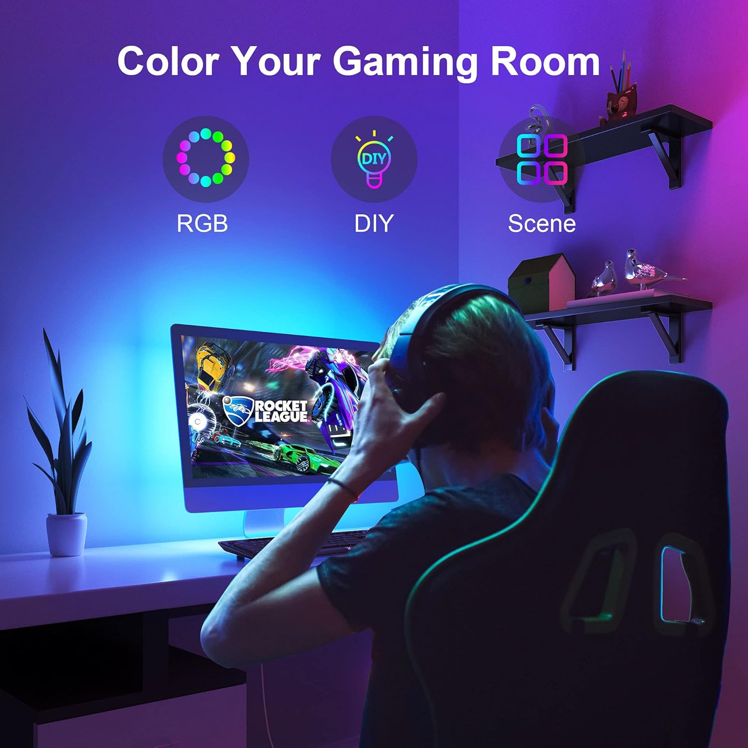 Nexillumi LED TV Backlight – Thoughtful Housewarming Gift for Her, App-Controlled Mood Lighting