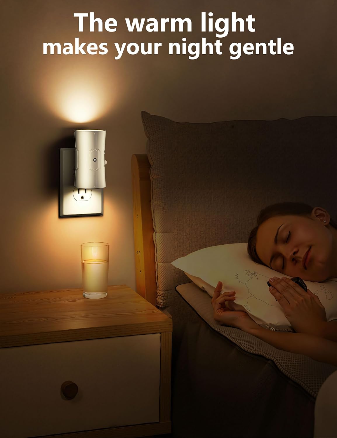 Night Light with Light Sensor for Hallway and Bathroom – Automatic Dusk to Dawn Plug in Night Light 2 Pack for Safer Nighttime Navigation