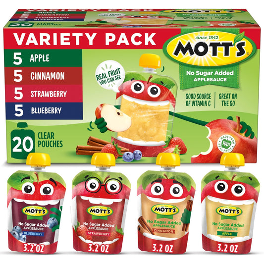 no sugar added across all pouches in the variety pack