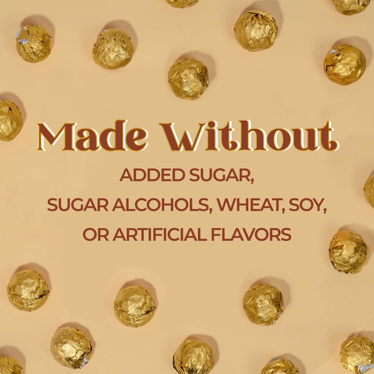 no sugar alcohols (no maltitol, no erythritol) for gentle digestion