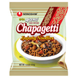 Nongshim Chapagetti Black Bean Noodles – Kid-Friendly No-Spice Korean Snack for the Playroom Counter, Microwave Pack of 4