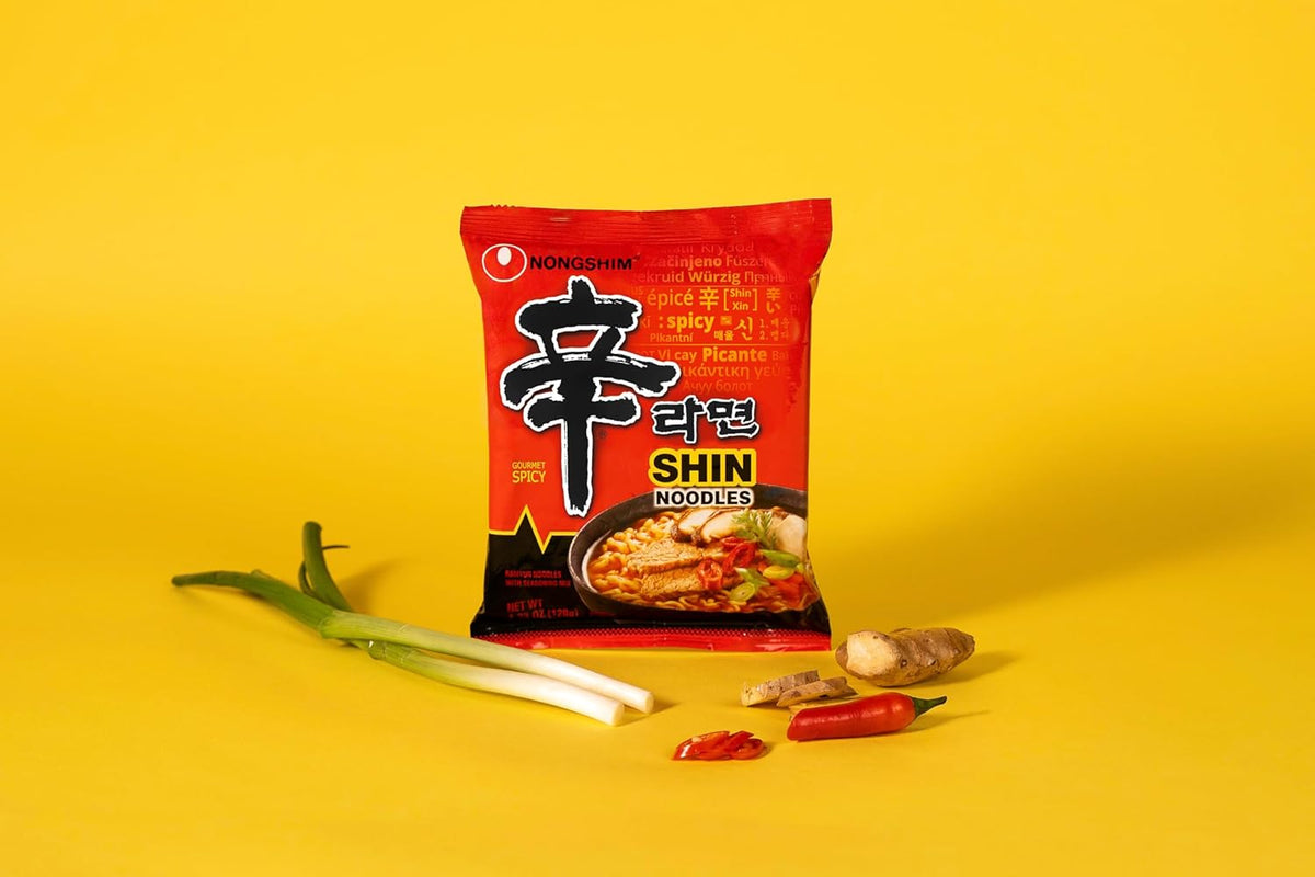 Nongshim Shin Ramyun Instant Noodles – Compact Backpacking Dinner for Outdoor Adventures