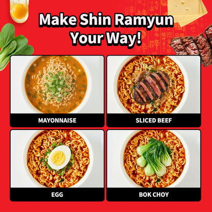 Nongshim Shin Ramyun Instant Noodles – Compact Backpacking Dinner for Outdoor Adventures