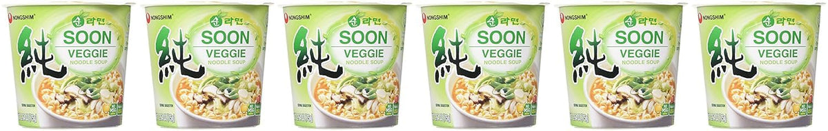 Nongshim Soon Vegan Cup Noodle – Single-Serve Office Pantry Staple for Busy Professionals, Ready in Minutes