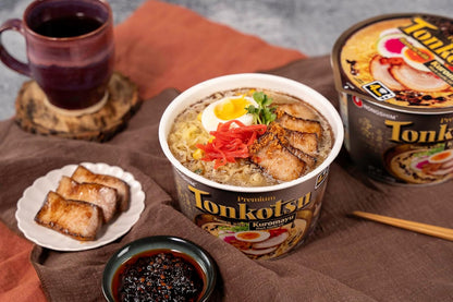 Nongshim Tonkotsu Ramen with Kuromatsu Black Garlic Oil Noodle Big Bowl, 3.56 Ounce (Pack Of 6) – Hot Camp Meal with Just Boiled Water