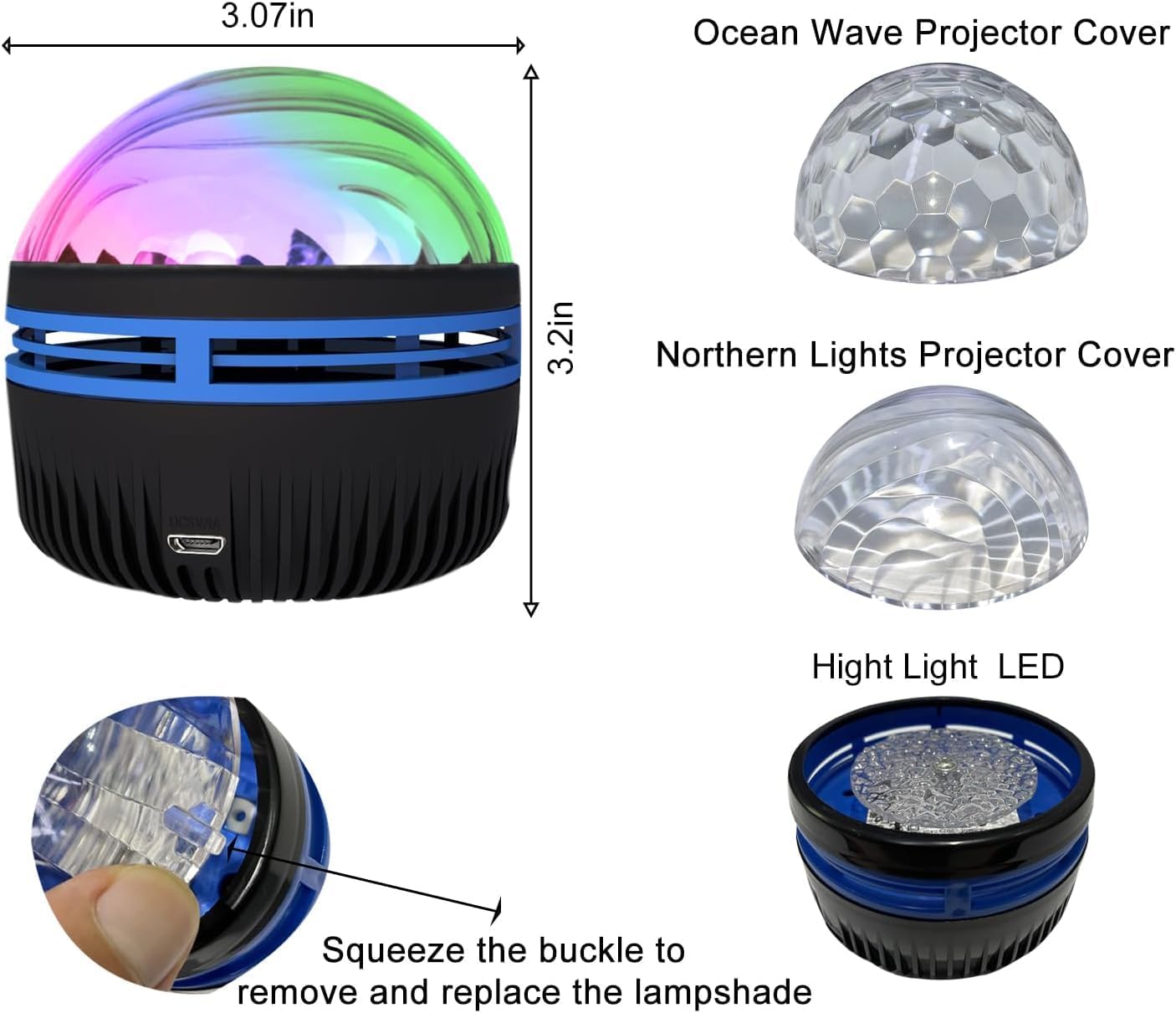 Northern Glow Aurora Projector – Thoughtful Birthday Gift for Her, Music-Synced Galaxy Light for Bedroom Parties