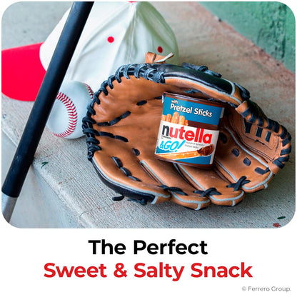Nutella & GO! Chocolate Hazelnut Dip + Pretzel Sticks – Stocking Stuffer and Holiday Snack Gift, 10 Single Cups