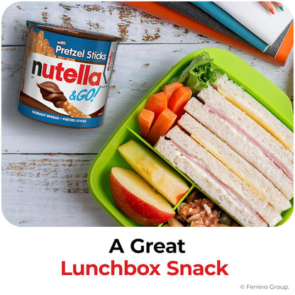 Nutella & GO! Chocolate Hazelnut Dip + Pretzel Sticks – Stocking Stuffer and Holiday Snack Gift, 10 Single Cups