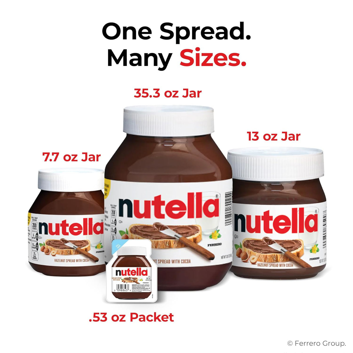 Nutella Hazelnut Spread with Cocoa – Versatile Pantry Jar for Home Breakfasts and Baking, 26.5 oz