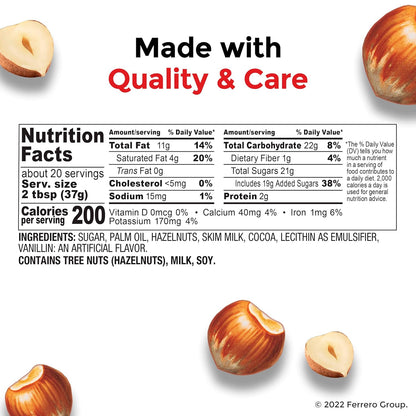 Nutella Hazelnut Spread with Cocoa – Versatile Pantry Jar for Home Breakfasts and Baking, 26.5 oz