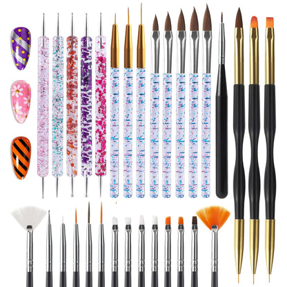 nylon hair bristles compatible with gel, regular, and acrylic paints