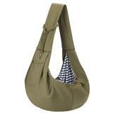 ARZQUT Hands-Free Pet Carrier Sling for Outdoor Lifestyles, Durable Cotton Dog and Cat Crossbody Bag for Park, Patio, and Road Trips
