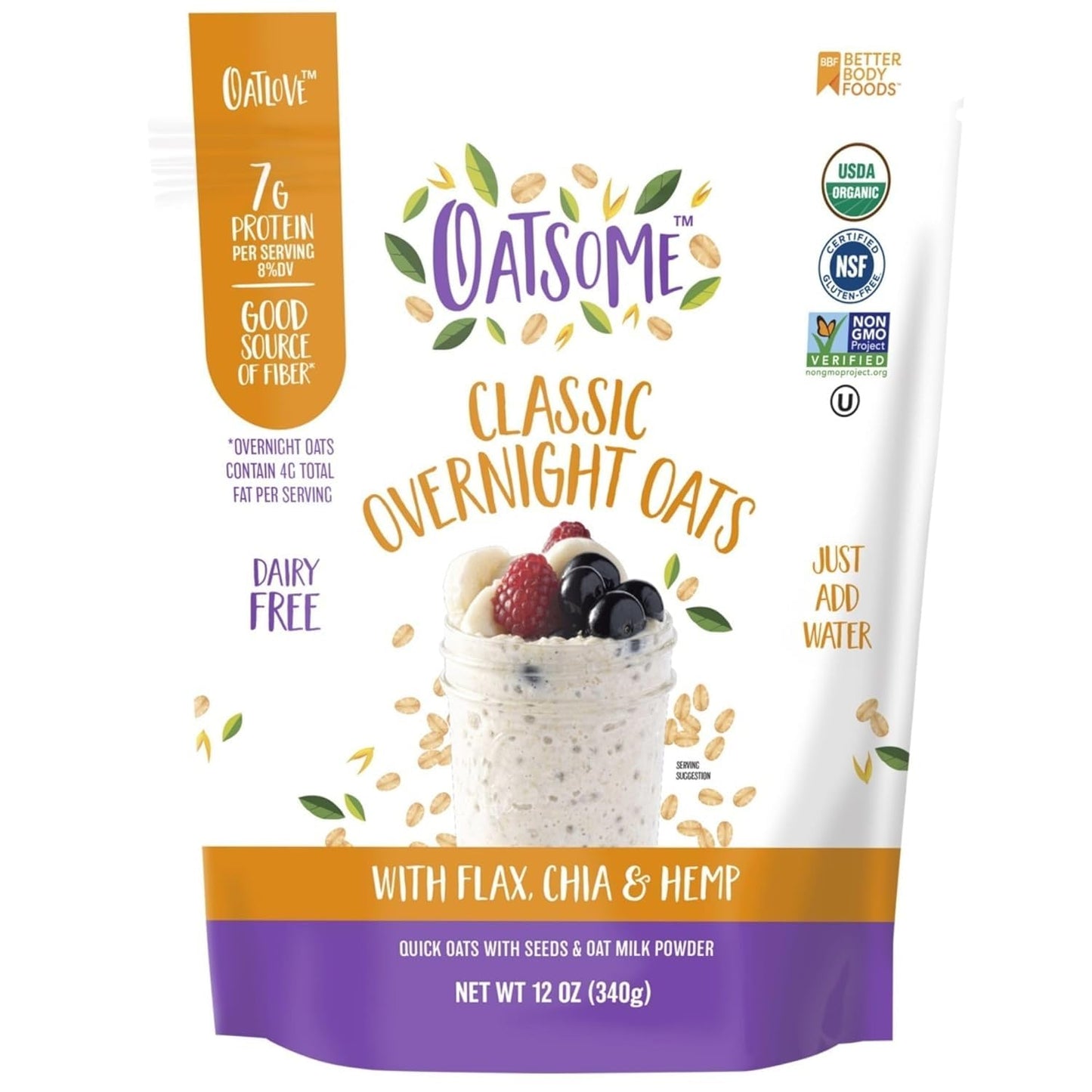 Oatsome PBfit Overnight Oats – Family Breakfast Base for Lunchboxes and Fuss-Free Mornings
