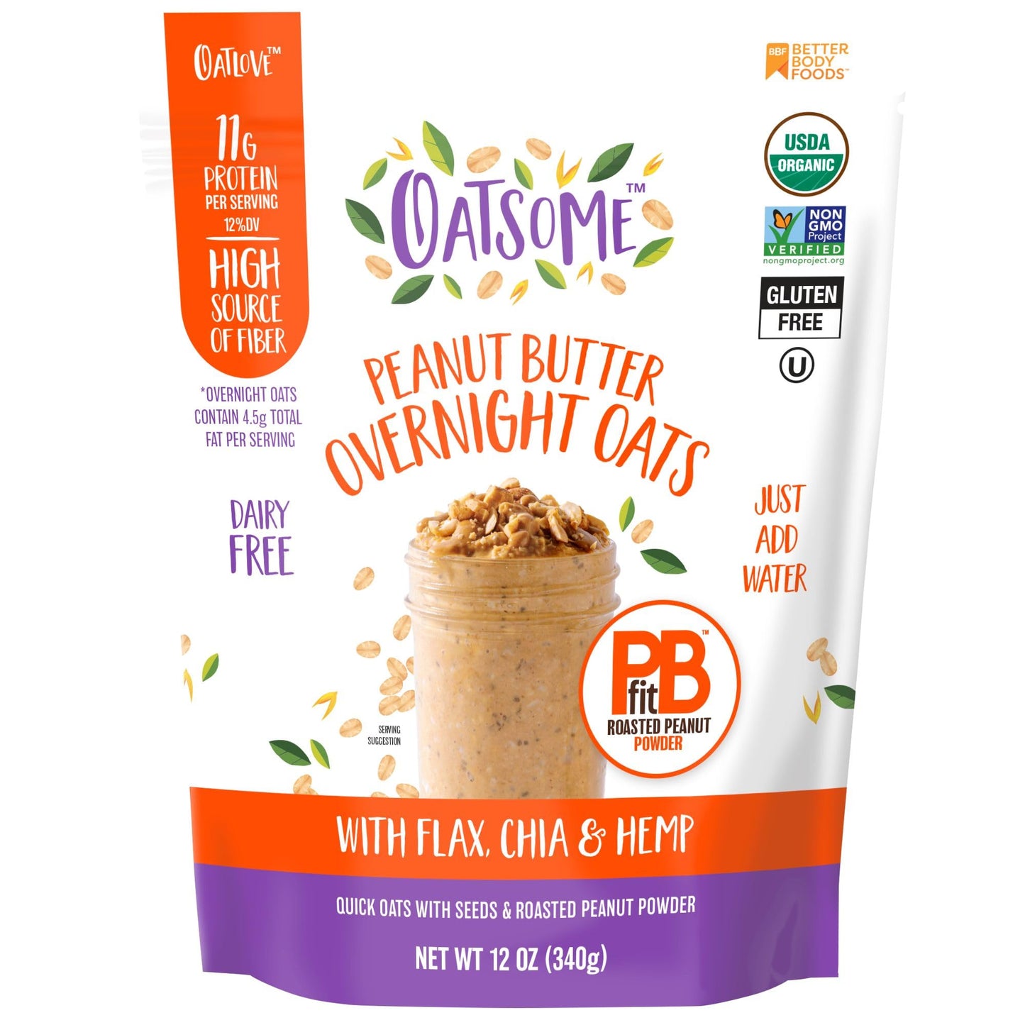 Oatsome PBfit Overnight Oats – Family Breakfast Base for Lunchboxes and Fuss-Free Mornings