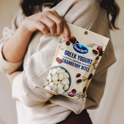 Ocean Spray Greek Yogurt Dried Cranberries, Guilt Free Pantry Snack for Self Care and Mindful Snacking