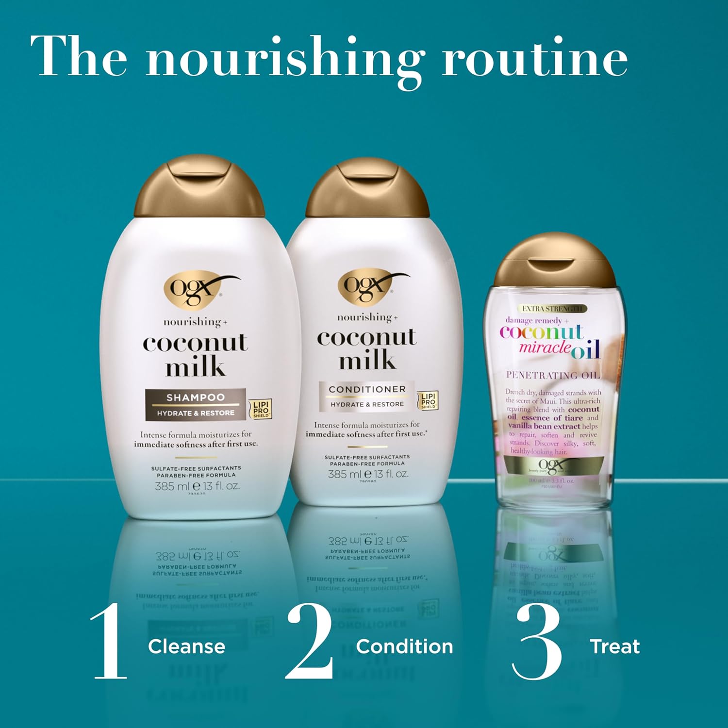 OGX Coconut Milk Shampoo & Conditioner Set – Thoughtful Birthday Gift for Women, Hydrating Hair Care Present for Her Bathroom