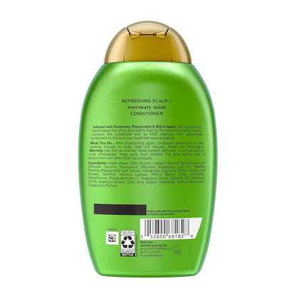 OGX Extra Strength Rosemary Mint Conditioner – Clean Beauty Hair Care for Uncluttered Bathroom, Sulfate-Free