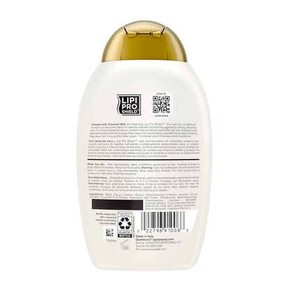 OGX Nourishing + Coconut Milk Conditioner – Clean Beauty Essential, Simple Hydrating Step for Uncluttered Vanities