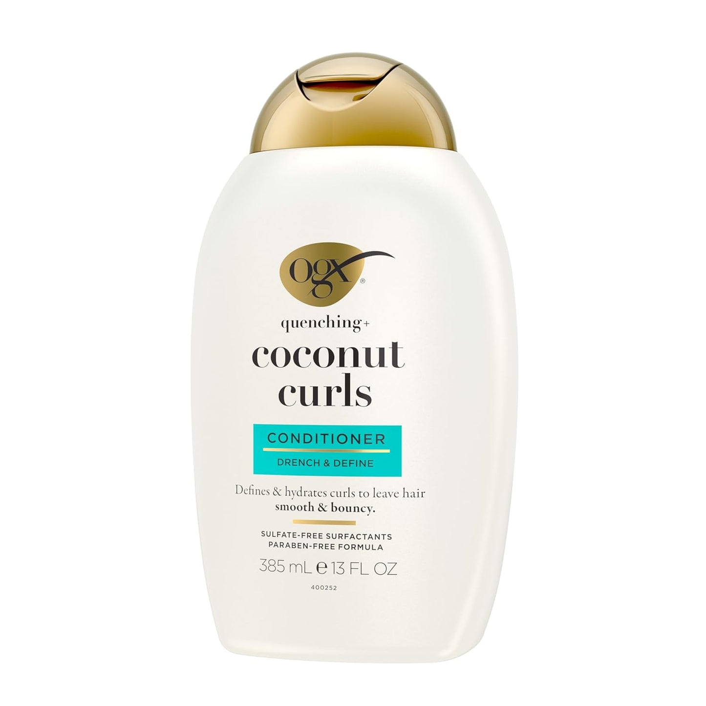OGX Quenching + Coconut Curls Conditioner – Calming Curly Hair Care Ritual for Medium to Coarse Curls, Coconut Oil & Honey Blend