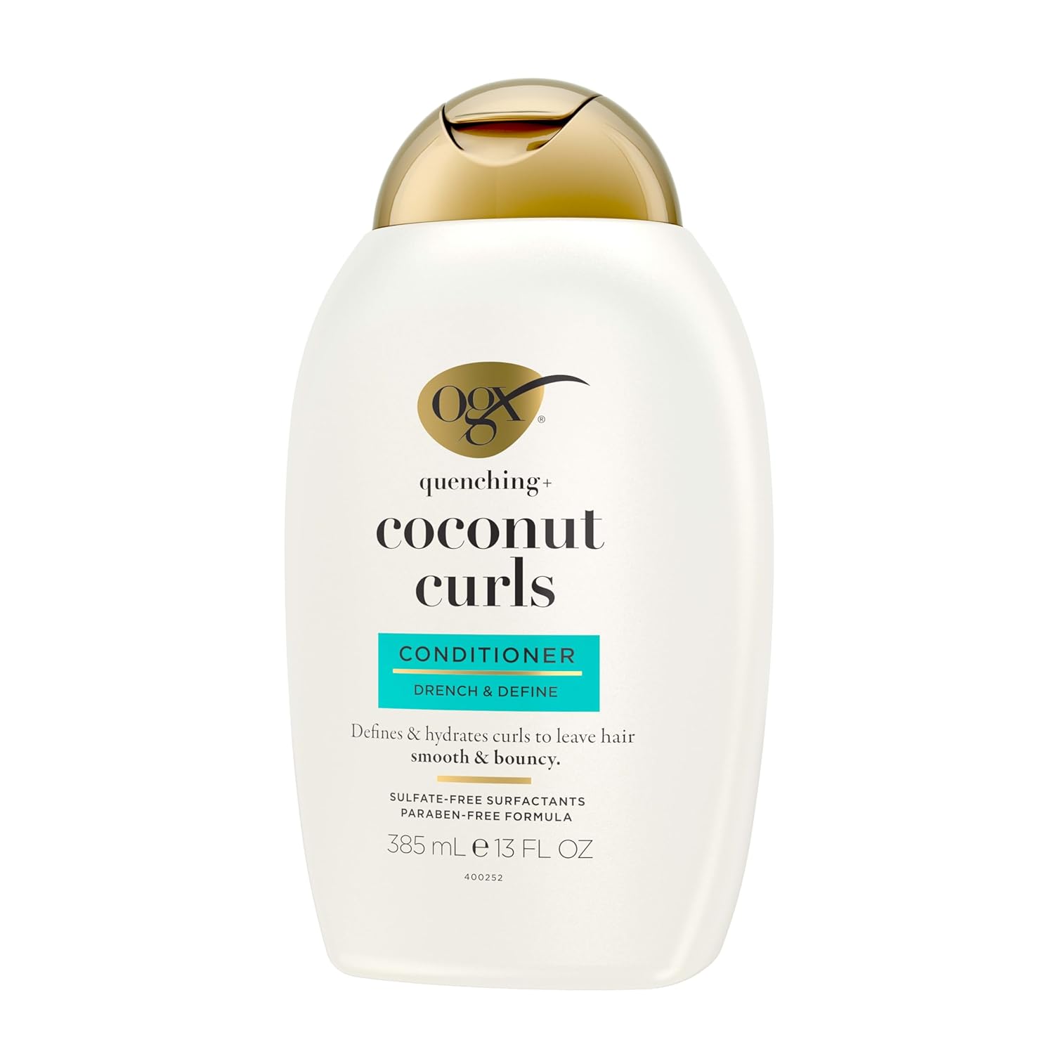 OGX Quenching + Coconut Curls Conditioner – Calming Curly Hair Care Ritual for Medium to Coarse Curls, Coconut Oil & Honey Blend
