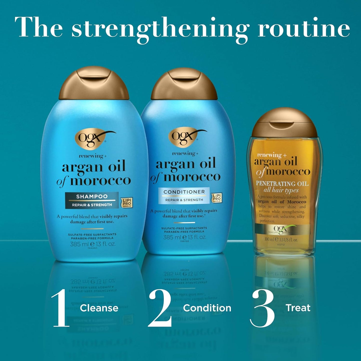 OGX Renewing + Argan Oil of Morocco Conditioner – Self-Care Hair Repair Ritual for Damaged Strands