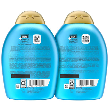 OGX Renewing + Argan Oil of Morocco Shampoo & Conditioner Set – Clean Beauty Hair Repair Free from Sulfates, Parabens and Dyes, 13 fl oz 2 Pack