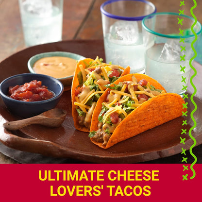 Old El Paso Stand 'N Stuff Bold Nacho Cheese Taco Kit for Simple Pantry Staples, 10 Ct, 9.5 oz