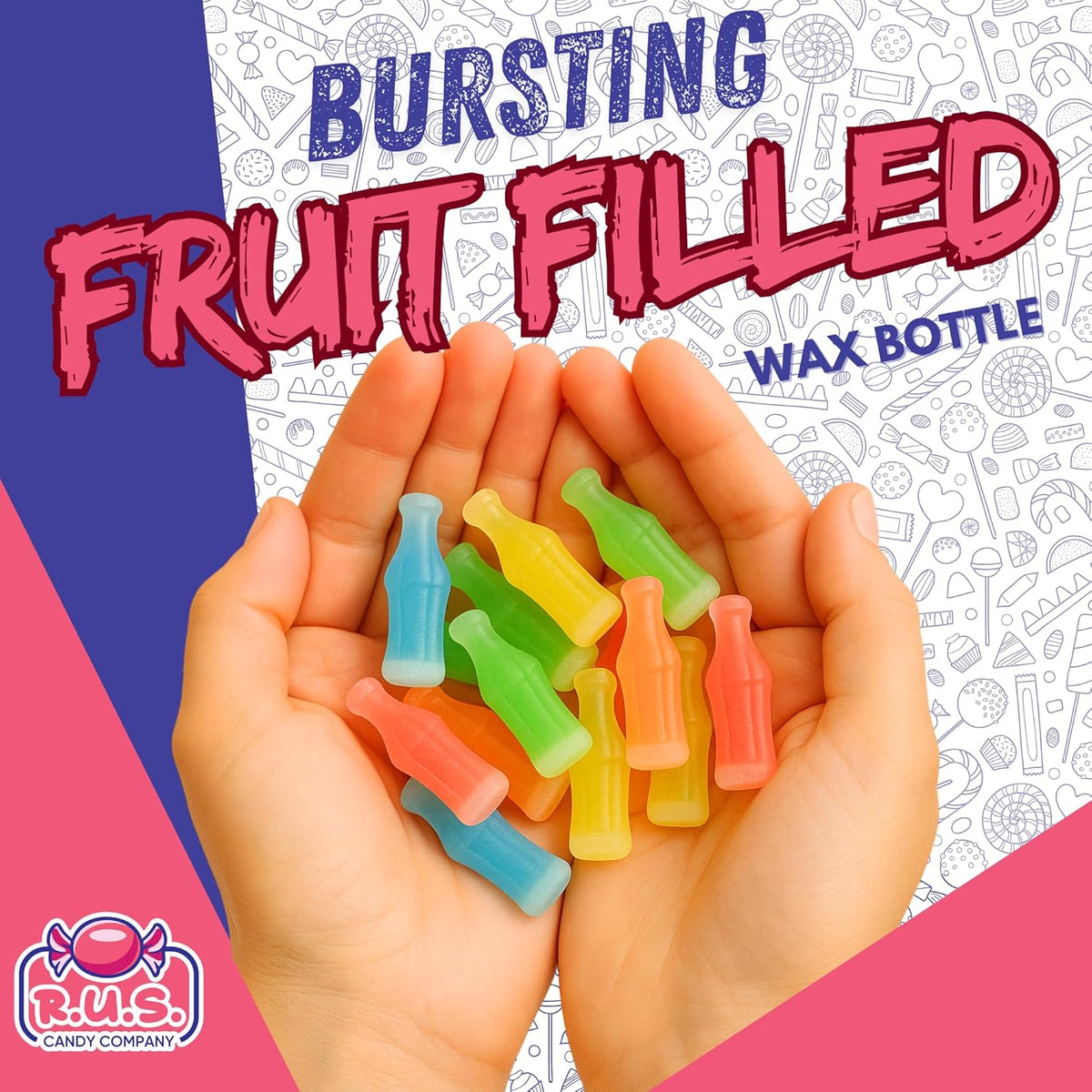 Old-Fashioned Wax Drink Candy – Half Pound Holiday Stocking Stuffer and Decade-Themed Party Gift