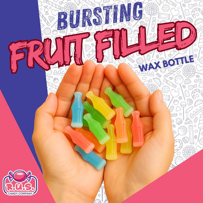 Old-Fashioned Wax Drink Candy – Half Pound Holiday Stocking Stuffer and Decade-Themed Party Gift
