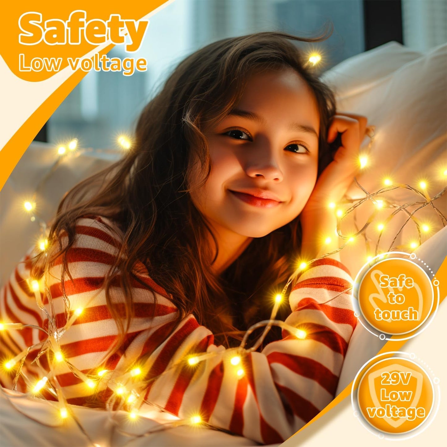 Ollny 120LED String Lights – Thoughtful Birthday Gift for Her, Warm White Bedroom Decor for Women and Moms