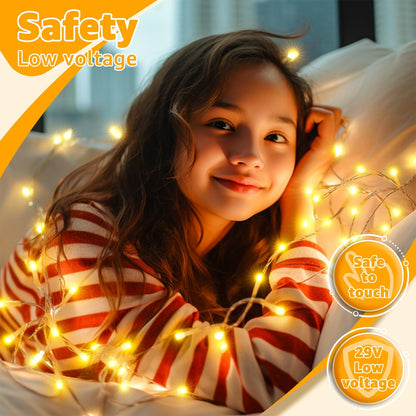 Ollny 120LED String Lights – Thoughtful Birthday Gift for Her, Warm White Bedroom Decor for Women and Moms