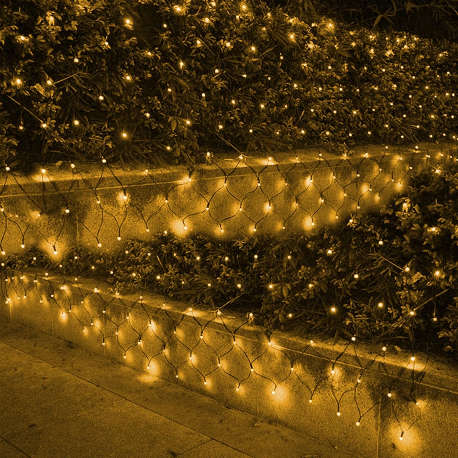 Ollny Christmas Net Lights – 360 LED 12ft x 5ft Outdoor Mesh Lights for Bushes, Hedges and Yard, 8 Mode Waterproof Plug in