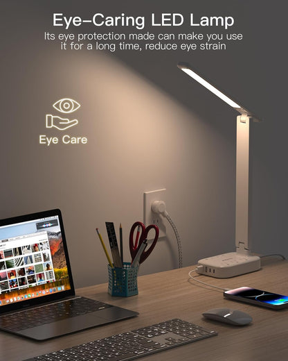 One Beat LED Desk Lamp with USB-C Hub – Focus-Ready Home Office Workstation Light and Charger