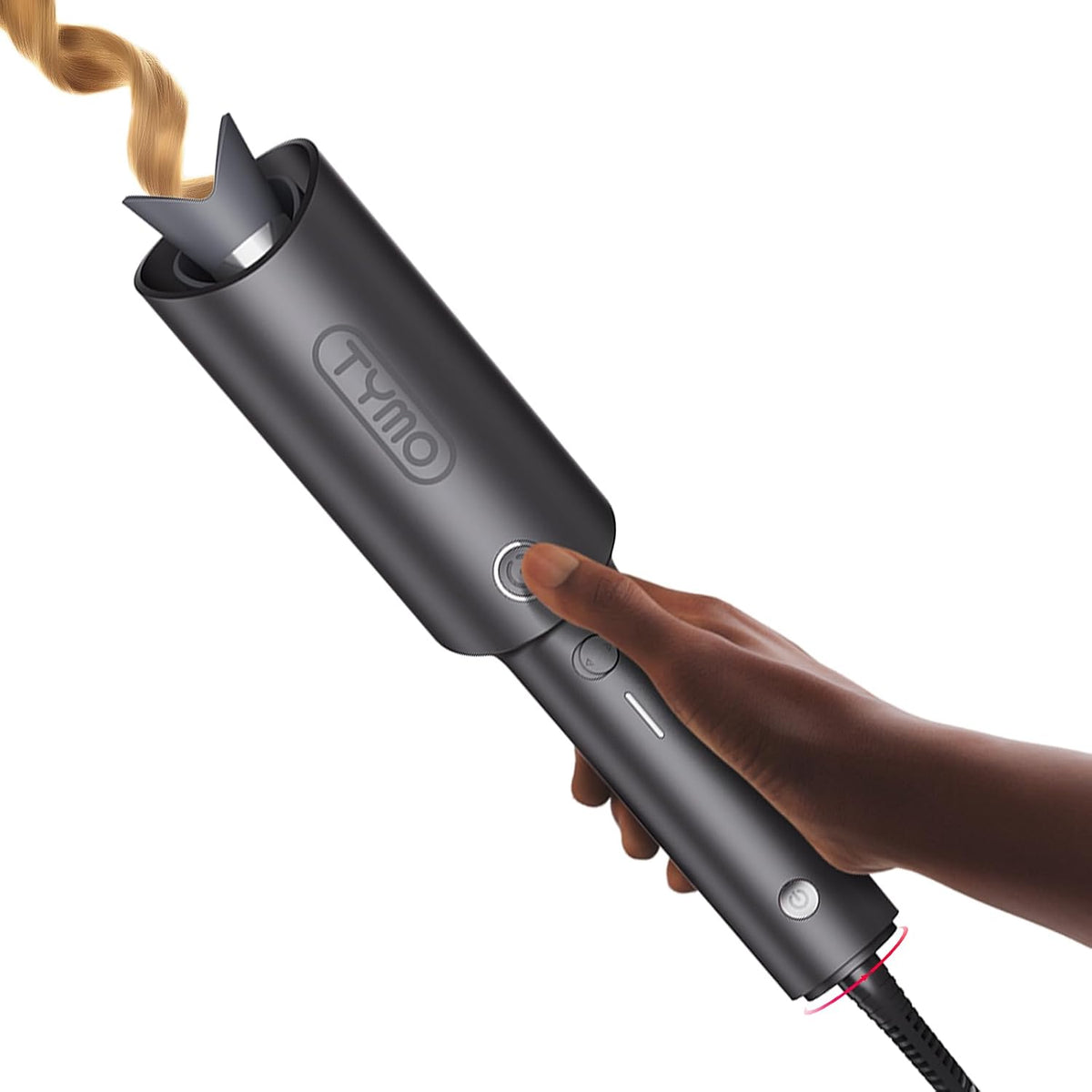 one-click automatic rotating barrel with hair guide slot
