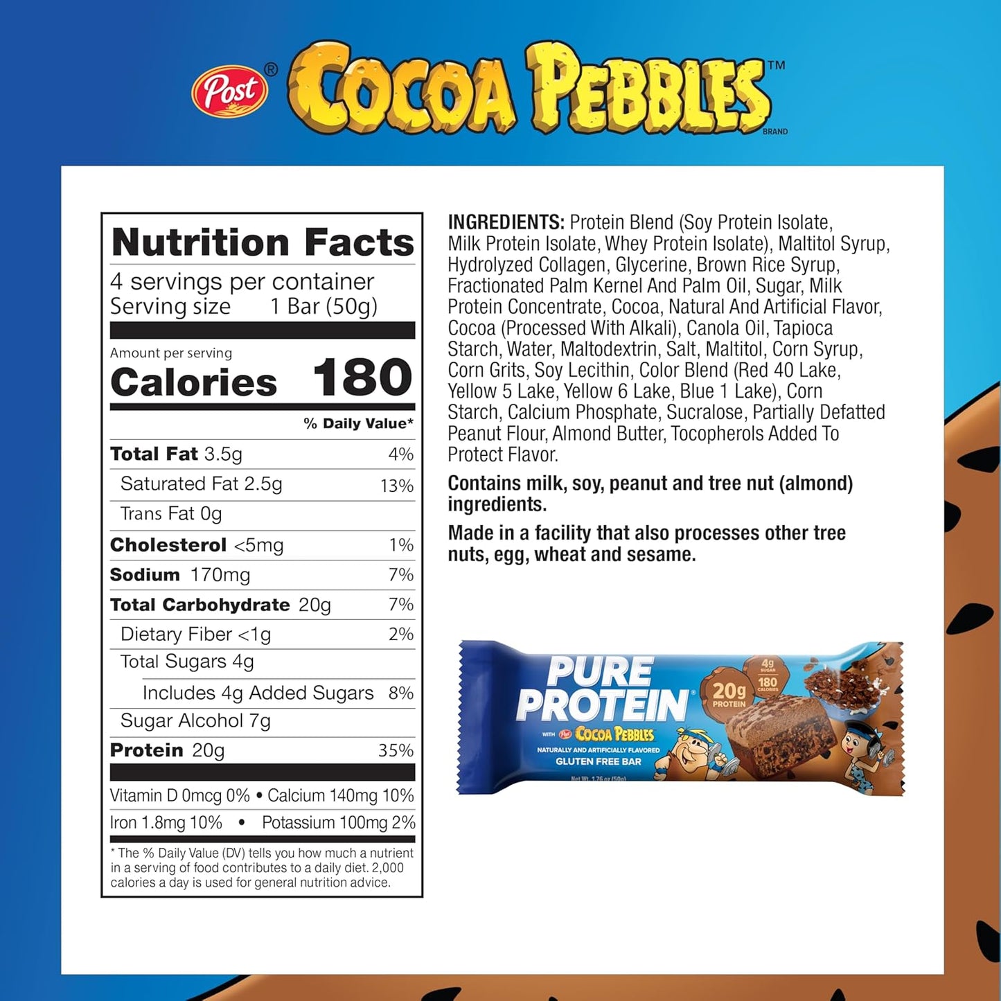only 4g of sugar per bar